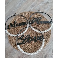 Makramee Dekoring Wandbehang Boho Deko Wanddeko Türkranz Türdeko Geschenk von MakrameevonNadine
