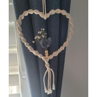 Makramee Herz Boho Wandbehang Fensterdeko Türdeko Hochzeit Geburtstag Muttertag Kirchendeko von MakrameevonNadine