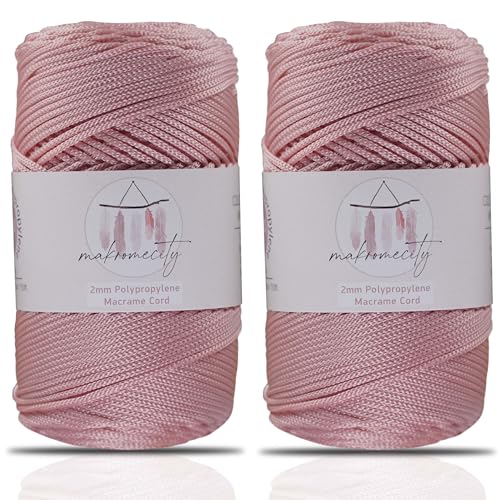 Makromecity 2 Strang Makramee Garn 2mm x 230m Premium Polyester Macrame Cord Polypropylene Yarn für Handwerk Wohndekorationen Platzteller Umhängetasche Handtasche Runner Schnullerkette 20 Farbe Makromecity 2 Strang Makramee Garn 2mm x 230m Premium Polyester Macrame Cord Polypropylene Yarn für Handwerk Wohndekorationen Platzteller Umhängetasche Handtasche Runner Schnullerkette 20 Farbe von Makromecity