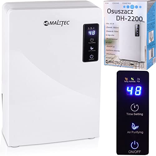 MALTEC 5901924217862 Entfeuchter DH-2200, Signalisierung des Entleerungsbedarfs, Leistungsstark, geräuscharm, automatisches Auftauen, Kompakt, Betrieb bei niedrigen Temperaturen MALTEC 5901924217862 Entfeuchter DH-2200, Signalisierung des Entleerungsbedarfs, Leistungsstark, geräuscharm, automatisches Auftauen, Kompakt, Betrieb bei niedrigen Temperaturen von MalTec