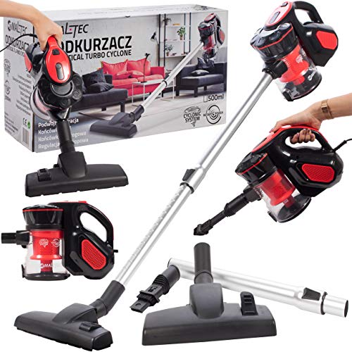 MalTec Handstaubsauger Staubsauger Vertical Turbo Cyclone 5in1 | 600W Beutellos | Autostaubsauger für Autos Zuhause Camping von MalTec