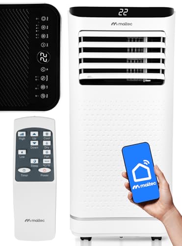 MalTec Klimaanlage Mobiles Klimagerät Luftentfeuchter 2,6 kW App WiFi IcePRO2600 bis 22l/Tag Entfeuchter, Schlafmodus - Tuya Smart App - Energieeffizient [Energieklasse A] Kühlen Trocken Ventilation von MalTec