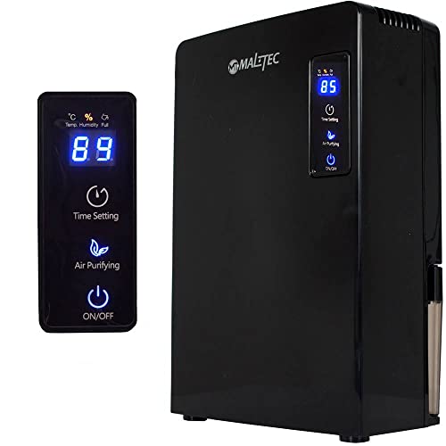 MalTec Luftentfeuchter DH-2200 Elektrischer Lufttrockner mit Timer, Auto-Abtauung, 2200ml Kapazität Geräuschpegel <36dB von MalTec