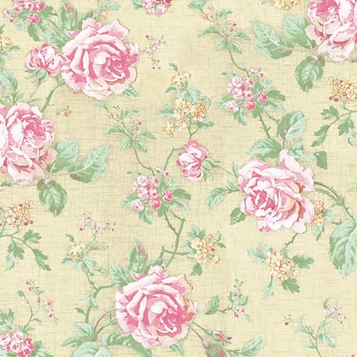 20 Servietten Blumen, Garten & Natur Englische Rosen auf creme als Tischdeko. Papierservietten mit Motiv. Auch für Decoupage und Serviettentechnik 33x33cm von Malagro