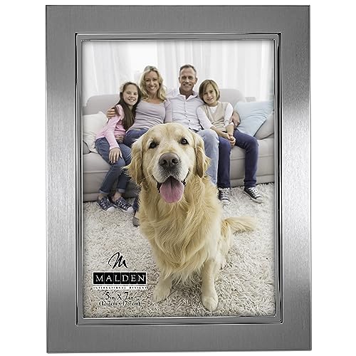 Malden International Designs Uptown Metallrahmen, matt, silberfarben, 12,7 x 17,8 cm, silberfarben von Malden