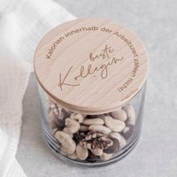 Nervennahrung Glas Mit Gravur | Abschiedsgeschenk Kollegin Vorratsglas Deckel Als Geschenk Für Oder Lustiges Wichtelgeschenk von MaldetMOMENTS