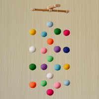 Decke Baby Mobile Kugeln Gehäkelt Regenbogen Kinderzimmer Hängen Krippe Bunt Mobile Junge Mädchen Neugeborene Geschenk Baby-Dusche Gender Baby Dekor von MalechaKnitting