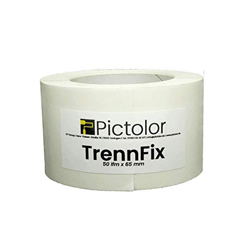 1x Pictolor Trennfix - Breite: 65mm - Länge: 50m weiß von Malerversand