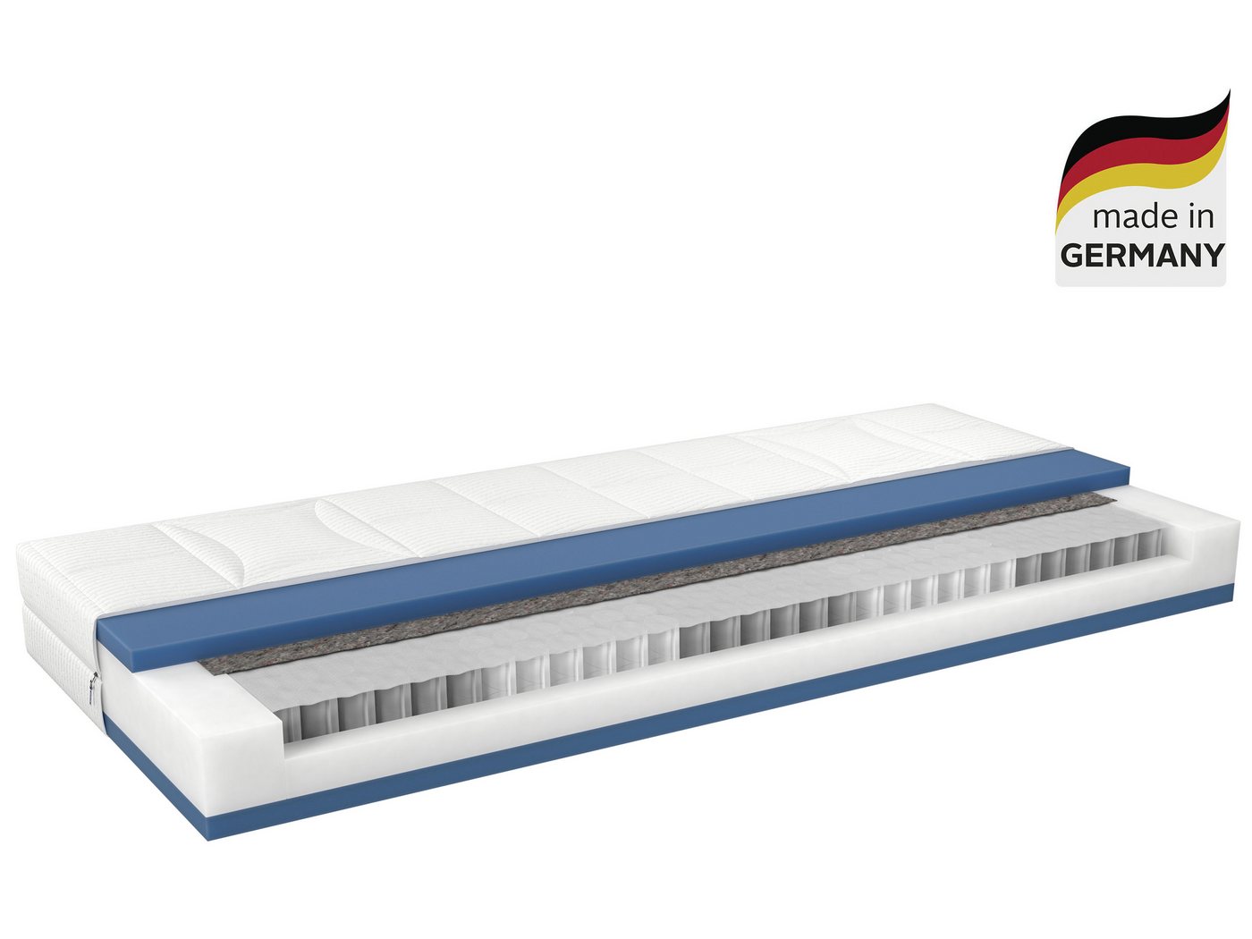 Taschenfederkernmatratze Big Star, 5 Zonen Matratze 90x200 cm, 140x200 cm & weitere Größen, Malie, 22 cm hoch, (1-tlg), 22 cm hoch, Matratze H2/H3/H4, ergonomisch, atmungsaktiv von Malie