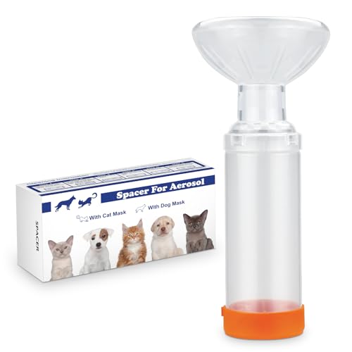 Malihome Inhalator-Abstandshalter für Katzen oder Hunde, Aerosolkammer-Abstandshalter mit runder Silikonmaske (für Hund) von Malihome
