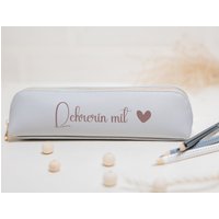 Mäppchen Lehrerin Mit Herz I Federmäppchen Geschenkidee Geschenk Schule Stiftemäppchen Abschiedsgeschenk Lehrer Dankeschön von MalileDesign