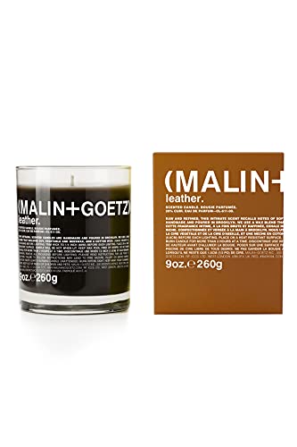 Malin + Goetz Lederkerze - Artisanal Leather Goods Aroma-Duft, natürliche Wachsmischung, moderner & traditioneller Duft, vegan & tierversuchsfrei, Baumwolldocht, hält 60 Stunden von MALIN+GOETZ