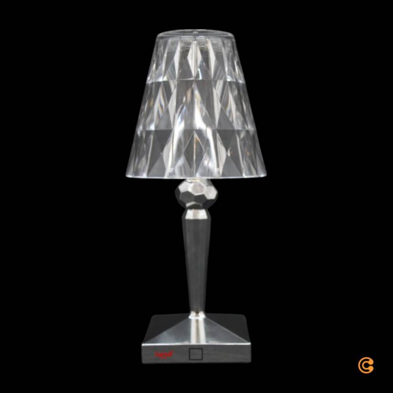 B-Ware Kartell Battery Led Tischlampe Tischlampe Tishleuchte Leuchte Led Ip54 Verchromt von Malindo-Dummy