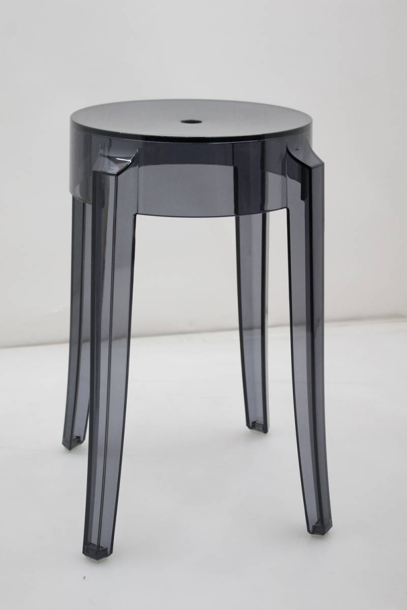 B-Ware Kartell Charles Hocker Sitzhocker Fußhocker 46cm Fumé/Transparent Siehe Fotos von Malindo-Dummy