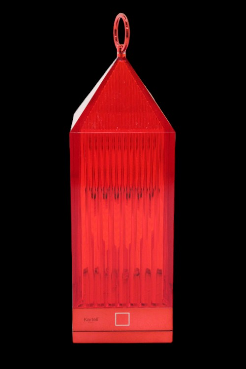 B-Ware Kartell Lantern Led Leuchte Tischleuchte Deko Schreibtischlampe Tischlampe Rot von Malindo-Dummy