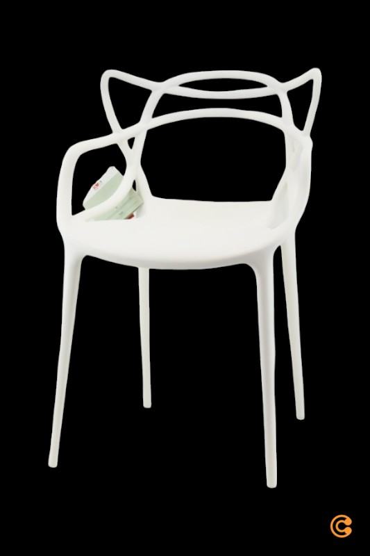 B-Ware Kartell Masters Stuhl Esszimmerstuhl Armlehnstuhl  Lehnstuhl Küchenstuhl Weiß von Malindo-Dummy