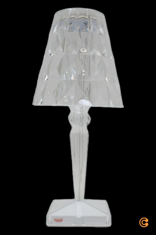 Kartell Big Battery Tischlampe Tischleuchte Bürolampe Lampe Leuchte Transparent B-Ware von Malindo-Dummy
