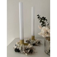 Kerzenkränzchen Mit Trockenblumen - Kerzenhalter Trockenblumenkränzchen von MaliniHoops