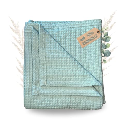 Malino Premium Babydecke aus 100% Baumwolle - Waffelpique 75x100 cm Grün - Weiche Decke für Baby & Kleinkinder - Unisex für Mädchen Jungen Kinderwagen - Eucalyptus Green Malino Premium Babydecke aus 100% Baumwolle - Waffelpique 75x100 cm Grün - Weiche Decke für Baby & Kleinkinder - Unisex für Mädchen Jungen Kinderwagen - Eucalyptus Green von Malino