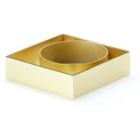 Blockkerzenhalter Edge brushed brass von Novoform