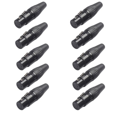 Malloy 10 Stück 5-Polige XLR-DIY-Stecker zum DIY-Schweißen Verschiedener Audiokabel, Mikrofonkabel, Kabel, XLR 5-Polige Buchse Malloy 10 Stück 5-Polige XLR-DIY-Stecker zum DIY-Schweißen Verschiedener Audiokabel, Mikrofonkabel, Kabel, XLR 5-Polige Buchse von Malloy