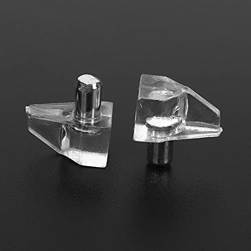 Malloy 100 StüCk Klare Regal StüTzen -5 Mm Schrank Regalclips, Regal Halter Stifte Halterung Stahl Stift für Schrank MöBel von Malloy
