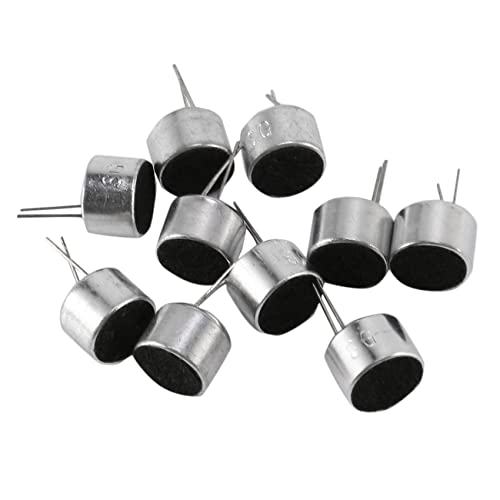 Malloy 10er 2 Pin Mini Capsule MIC Elektret-Kondensator-Mikrofon-Silber-Ton Schwarz Malloy 10er 2 Pin Mini Capsule MIC Elektret-Kondensator-Mikrofon-Silber-Ton Schwarz von Malloy