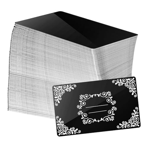 Malloy 180 Stück Metallgravur-Rohlinge, Buntes Aluminiumblech, Lasergravur, Visitenkartengravur, DIY-Geschenkkarten A von Malloy