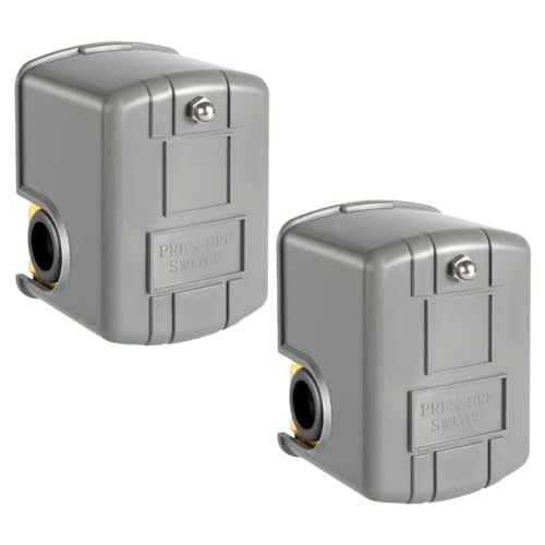 Malloy 2-Teiliger Druckschalter für Brunnenpumpe, 30–50 Psi Wasserdruckschalter, 1/4 Innengewinde NPT Wasserpumpen-Druckkontrollschalter von Malloy