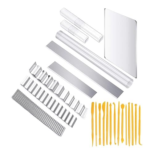Malloy 23 Stück/1 Satz Tonschneiderklingen Aus Edelstahl, Flexible Tonschneiderklingen mit Doppelseitigem Polymer-Ton-Bildhauerwerkzeug, Slicer-Schneidwerkzeug Malloy 23 Stück/1 Satz Tonschneiderklingen Aus Edelstahl, Flexible Tonschneiderklingen mit Doppelseitigem Polymer-Ton-Bildhauerwerkzeug, Slicer-Schneidwerkzeug von Malloy