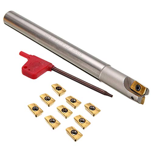 Malloy 300R C14-14-130 Fräsen Werkzeughalter 12X130Mm + 10 Stücke Apmt1135Pder Einsätze + Schlüssel Für Cnc Fräsmaschine von Malloy