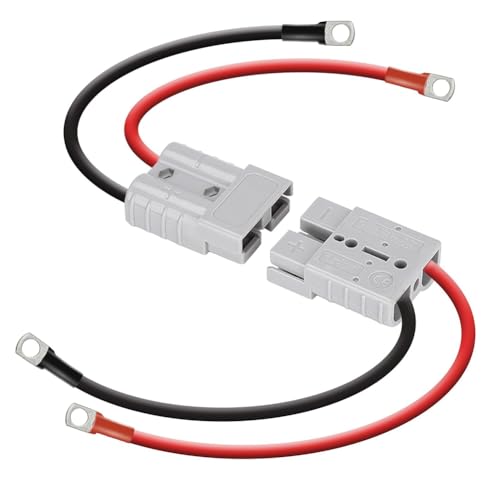 Malloy 50 A 8 AWG Batterie-Schnellanschlusskabelsatz für -Gabelstapler mit O-Ring-Anschluss, 40 Cm/1 Fuß mit Schnellanschluss Malloy 50 A 8 AWG Batterie-Schnellanschlusskabelsatz für -Gabelstapler mit O-Ring-Anschluss, 40 Cm/1 Fuß mit Schnellanschluss von Malloy