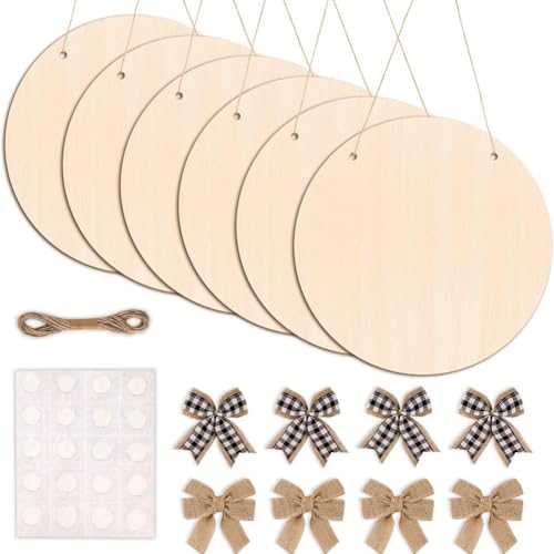 Malloy 6er-Pack Unbehandelte Holzscheiben, Holzscheiben, zum Basteln, 30,5 cm Großes -Türschild, Rund Malloy 6er-Pack Unbehandelte Holzscheiben, Holzscheiben, zum Basteln, 30,5 cm Großes -Türschild, Rund von Malloy