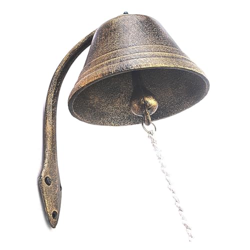 Malloy Dinner Bell -Türklingel für Draußen oder Drinnen, Vintage-Gartenklopfer, Rustikale Willkommens-Eingangswandglocke von Malloy
