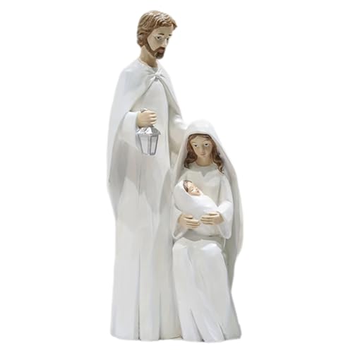 Malloy Figur Statue Sammlung Ornamente Weihnachtskrippe Heimdekoration Kunsthandwerk Ostergeschenk Cremeweiß von Malloy