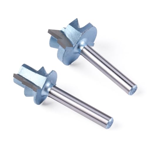 Malloy Holzbearbeitung Router Bit Set 6mm Schaft Helical Tenon Messer Floor Router Bit für Professionelle Tischlerei von Malloy