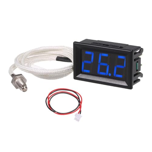 Malloy Industrielles Hochtemperatur-K-Typ-M6-Thermoelement-Thermometer DC12V -30-800℃ Digitales Temperaturmessgerät, Tester, Einfach zu Bedienen, Blau Malloy Industrielles Hochtemperatur-K-Typ-M6-Thermoelement-Thermometer DC12V -30-800℃ Digitales Temperaturmessgerät, Tester, Einfach zu Bedienen, Blau von Malloy