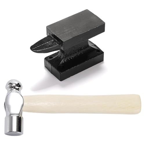 Malloy Kleiner Hornamboss-Bankblock mit Metallstempelhammer Schwarzmetall für Schmuckherstellung & -Reparatur, Guss-Hornbasis Malloy Kleiner Hornamboss-Bankblock mit Metallstempelhammer Schwarzmetall für Schmuckherstellung & -Reparatur, Guss-Hornbasis von Malloy