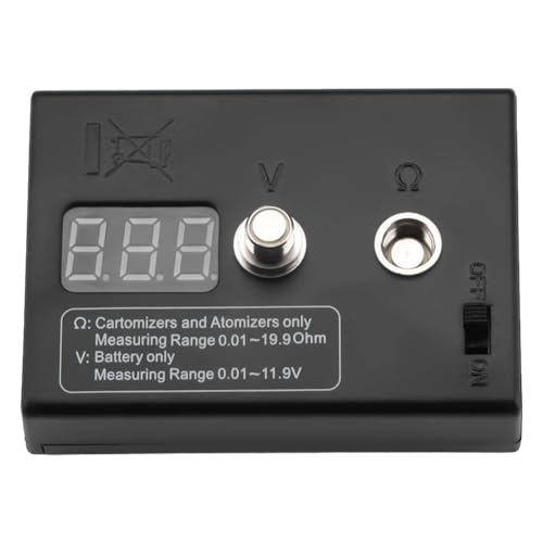 Malloy LED-Digital-Ohm-Meter, Spulenspannung, Messung Von 0,01-19,9 Ω, Hochpräziser Widerstandstester für EGO 510 808D M7 M8 Malloy LED-Digital-Ohm-Meter, Spulenspannung, Messung Von 0,01-19,9 Ω, Hochpräziser Widerstandstester für EGO 510 808D M7 M8 von Malloy