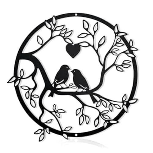 Malloy Metallvogel-Wanddekoration auf Metallwandkunstdekoration Stilvolle Vögel Metallwandkunst Hängedekoration Familie Schwarz Vogeldekoration, Feine Verarbeitung Malloy Metallvogel-Wanddekoration auf Metallwandkunstdekoration Stilvolle Vögel Metallwandkunst Hängedekoration Familie Schwarz Vogeldekoration, Feine Verarbeitung von Malloy