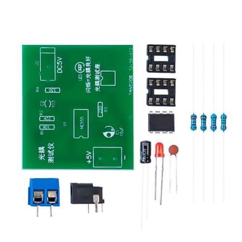Malloy Optokoppler-Tester-Kit 555 Anwendung Leiterplatte Praxis Schweißen DIY Elektronisches Ersatzteilset Ohne Gleichstromkabel von Malloy