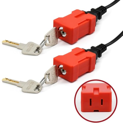 Malloy Steckersperrsperrsperrsperrsperrgerät 2 Pack -Outlet -Verriegelung Sicherheitsschloss Anpassungen Electrical Shutdown Service von Malloy