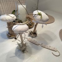 Deko Pilze Aus Leinen 3Er Set Deko Treibholz Im Landhaus von MalwineDesign