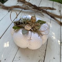 Stoff Kürbis Antike Leinen Mit Trockenen Stauben Herbst Deko Ø 20cm Stoff Kürbis Antike Leinen Mit Trockenen Stauben Herbst Deko Ø 20cm von MalwineDesign
