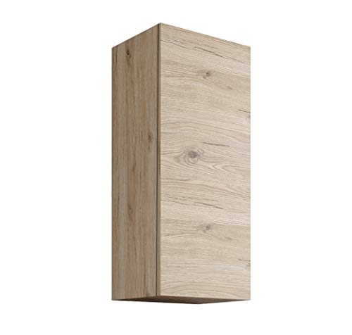 Mama Store Wendbarer Hängeschrank aus Holz mit Push-& Pull-System, Holzwerkstoff, Eiche Natur, One Size von Mama Store