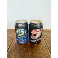 Pistonhead Dose Kerze | Citronella Sojawachs Kerzenleuchter Camping Wohnmobil Sommerliche Grillparty Handwerk Biergarten Totenkopf von MamaLesaCandles