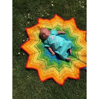 Babydecke Gehäkelte Runde Gerippte Decke Babydecke Gehäkelte Runde Gerippte Decke von MamaMayDew