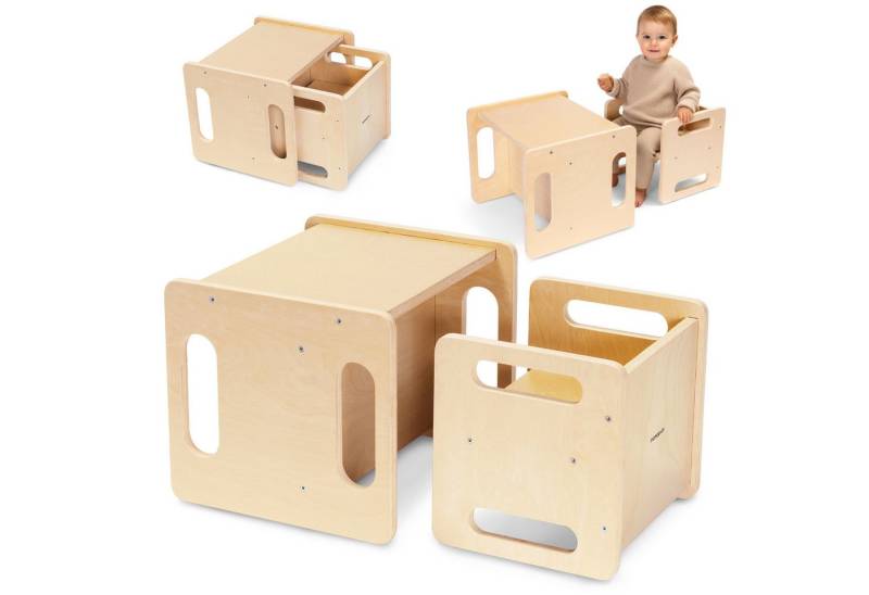 Mamabrum Kinderstuhl Montessori-Holz-Set: Tisch & Stuhl mit Podestfunktion – 6in1 Mamabrum Kinderstuhl Montessori-Holz-Set: Tisch & Stuhl mit Podestfunktion – 6in1 von Mamabrum