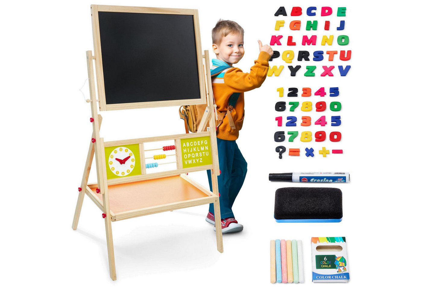Mamabrum Standtafel 2-in-1 Kindertafel – Magnetische Kreidetafel und Whiteboard Mamabrum Standtafel 2-in-1 Kindertafel – Magnetische Kreidetafel und Whiteboard von Mamabrum