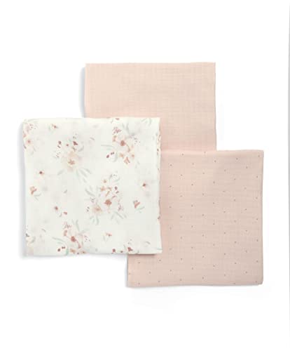 Mamas & Papas Große Baumwoll-Musselin-Quadrate, Blumenmuster, 3 Stück Mamas & Papas Große Baumwoll-Musselin-Quadrate, Blumenmuster, 3 Stück von Mamas & Papas